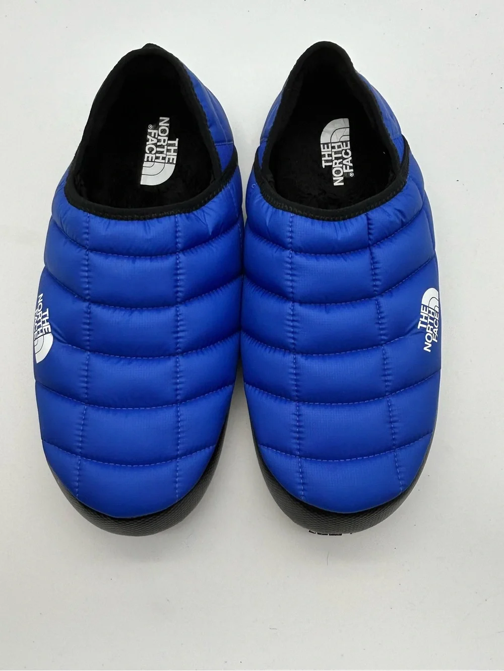 NIB The North Face Quilted Puffer Mule Slippers - Blue size 12 men’s